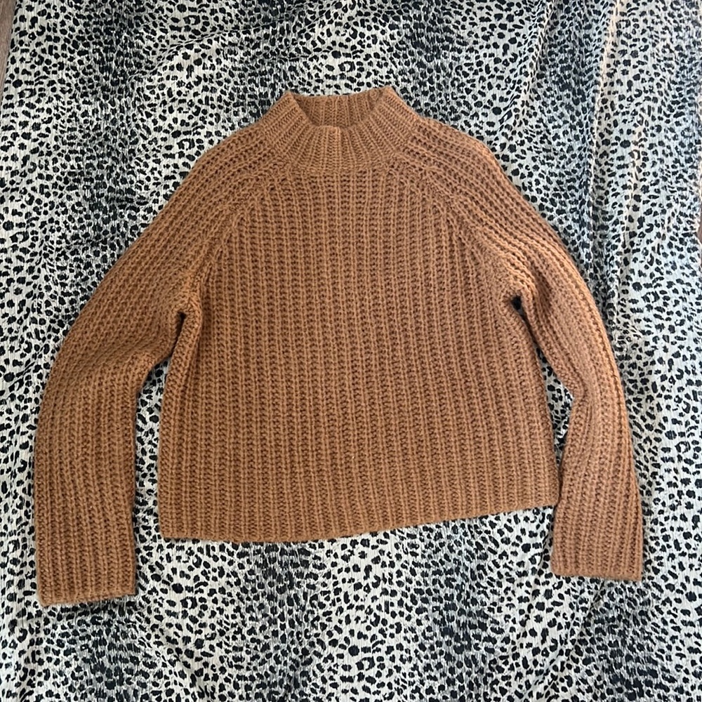 Vince Wool and Cashmere Textured Turtleneck Sweater